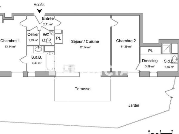 Location Appartement 3 pièces 66.25 m² - 92 RUE LUCIEN FAURE Bordeaux 33300