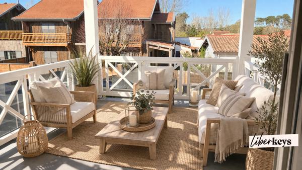 T3 duplex lumineux avec double terrasse – Calme 