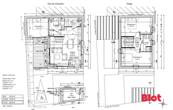 Terrain 143m²