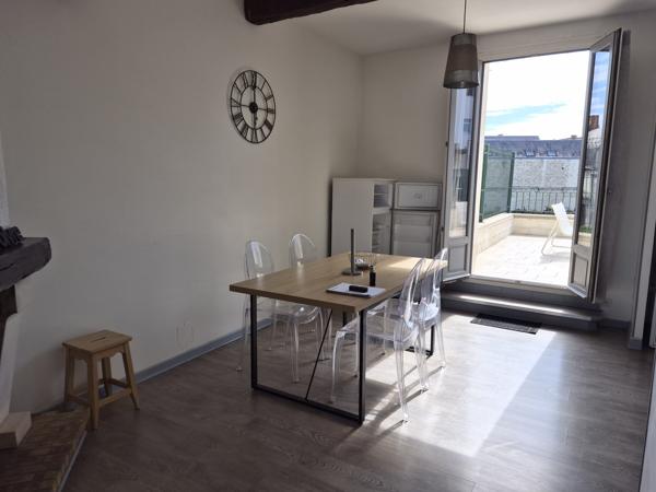 Colocation en appartement triplex T5 à louer – Terrasse et vue sur la Vienne