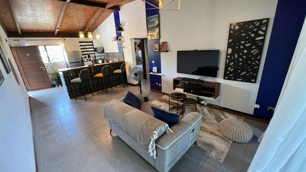 Splendide appartement T2 vue mer et massif du Rorota à Rémire Montjoly vendu entièrement meublé et décoré