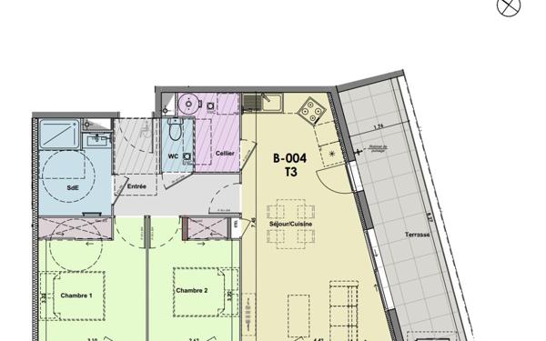 Appartement à vendre    3 pièces •  Fleury