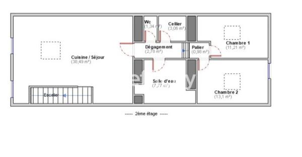 Appartement 3 pièces - 78 m²