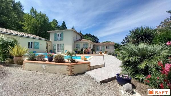 Maison 165m2, 3/4 chambres, piscine, garage, terrain 6033m2