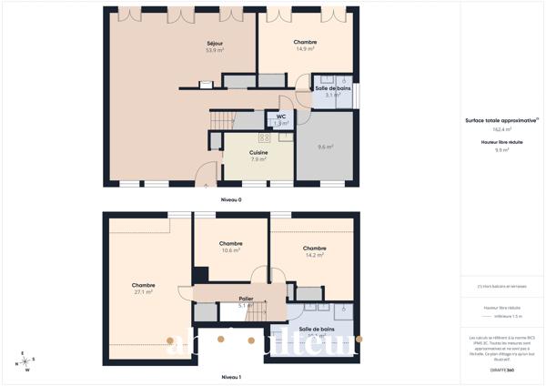 Maison familiale avec piscine 5 Chambres Grand jardin en vente à La Baule-Escoublac 44500