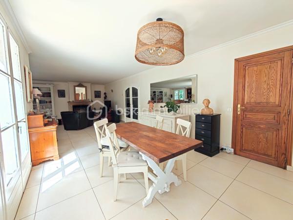 Découvrez cette sublime maison de 225 m² nichée dans la tranquillité verdoyante de Neauphle-le-Château tout en étant à proximité du cœur village très commerçant ! 
Idéale pour profiter d'un cadre de vie paisible et familiale sans vis-à-vis, elle vous séduira par son ambiance chaleureuse et élégante. 

Cette résidence offre 8 pièces spacieuses, dont 5 chambres sur 3 niveaux. Un double séjour convivial avec véranda (20m2) et cheminée dans laquelle à été astucieusement intégrée un poêle à bois (2025), une cuisine équipée et aménagée. Pour les amateurs de plain-pied, vous apprécierez la suite parentale au rez-de-chaussée comprenant une salle de douche et baignoire, double vasque et un dressing miroir sur 5m donnant sur une terrasse plein ouest pour profiter des couchers de soleil. Il est idéal pour accueillir une nouvelle famille, à l'étage 4 chambres dont une chambre pouvant être agencée en suite parentale ou petit appartement 2 pièces !

Ce bien immobilier a été édifié avec des matériaux de qualité, isolation efficace grâce au vitrage double, en parfait état.

Les espaces extérieurs comprennent deux terrasses ensoleillées, un parc arboré, fleuri et engazonné sur 2.685 m² clos de murs en pierres de meulière, exposé sud-est-ouest pour profiter du soleil toute la journée à l'abris des regards. Vue dégagée sur la campagne environnante.

Pour plus de confort, cette maison bénéficie d'un sous-sol total, compartimentée avec un espace de rangement, très grand, une cave à vin, une buanderie, un atelier avec accès sur jardin.

Les + :  Chauffe-eau thermodynamique (2025), VMC hygrométrique,  interphone, alarme, cave, aire de stationnement privative et sécurisée. 
Les ++ : Transports, écoles et commerces à proximité. 

Taxe foncière : 2593€. 

Succombez au charme de cette demeure rare et unique qui se vit en toute saison ! 
Contactez Willy Boyé pour plus d'infos : 07 87 37 75 87 

Action !