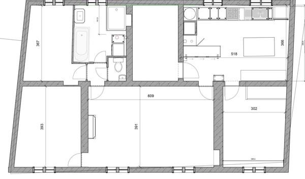 Appartement entièrement rénové situé au calme