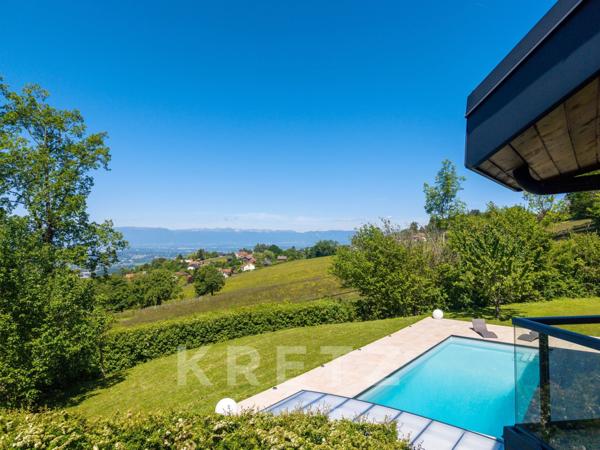 LUCINGES (74380) – SPLENDIDE PROPRIÉTÉ CONTEMPORAINE DE PRESTIGE DE 460 M² – VUE PANORAMIQUE ET PISC
