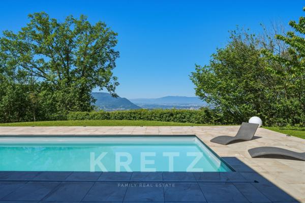 LUCINGES (74380) – SPLENDIDE PROPRIÉTÉ CONTEMPORAINE DE PRESTIGE DE 460 M² – VUE PANORAMIQUE ET PISC