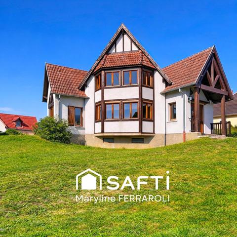 Maison architecte avec espace de vie 50 m2 et terrain piscinable