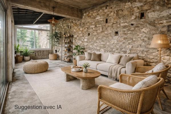 Maison en pierre + terrain constuctible et piscinable (865 m2)