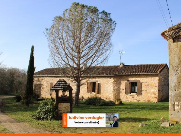 Maison à vendre à PAULHIAC 47150 Authenticité absolue, pierres apparentes, 2,7 Hectares de nature