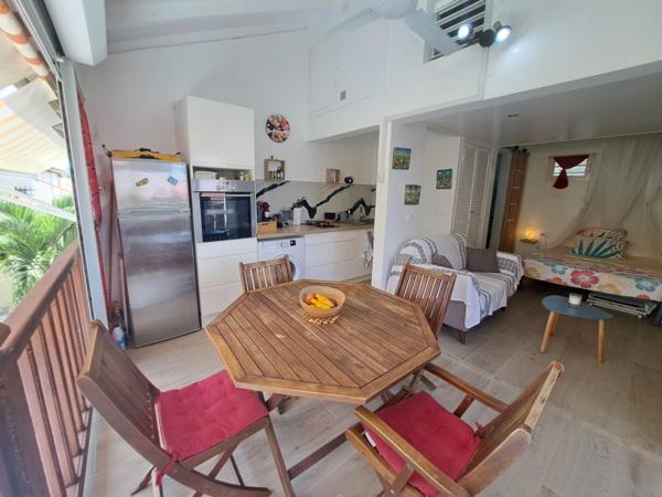 Studio rénové avec terrasse et vue verdoyante – Saint-François