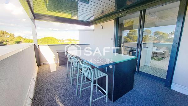 2 PIECES - DERNIER ETAGE - 2 GRANDES TERRASSES - PROCHE PLAGE