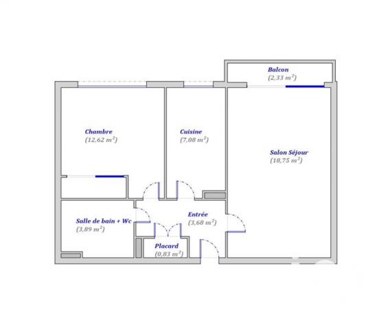 Appartement à vendre 2 pièces 47 m² Le Mans