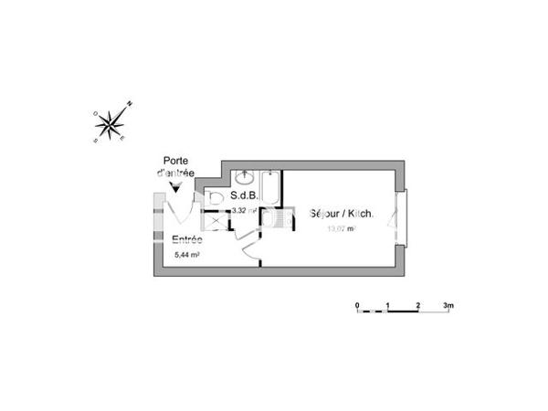 Location Studio 21.83 m² - 12 RUE DES GLACIERES Strasbourg 67000