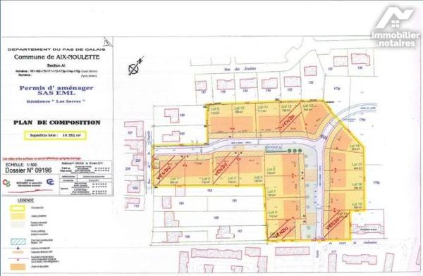 Vente terrain à bâtir à Aix-Noulette