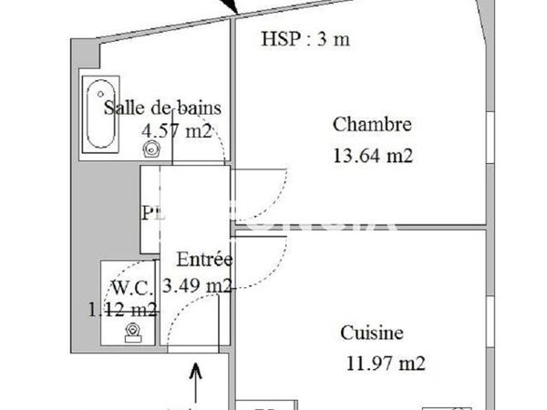 Location Studio 35.24 m² - 144 RUE GERLAND Lyon 69007