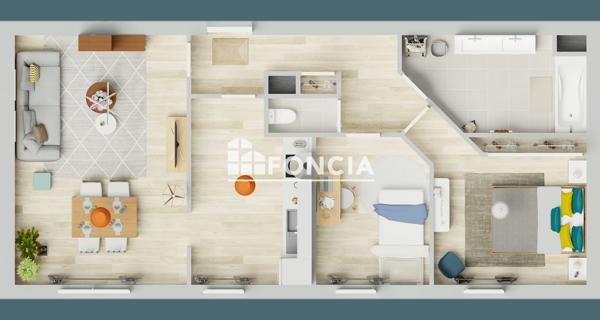 À vendre Appartement 3 pièces 67.39 m² - Fleury-les-aubrais 45400