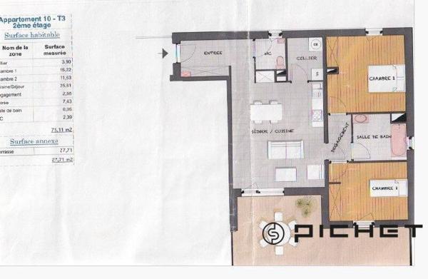 Appartement 3 pièces 75 m² DIVONNE LES BAINS - 01220