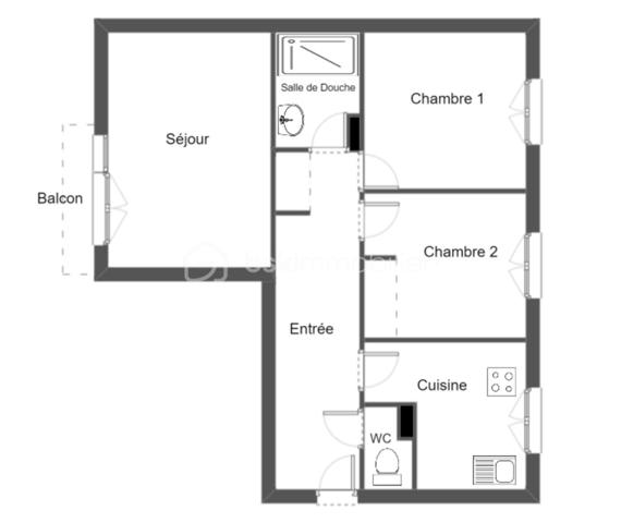 Appartement de 64 m²