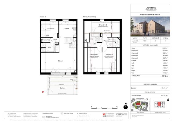 Appartement T5 et plus