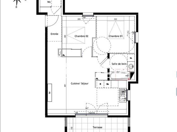 Location Appartement 3 pièces 60.4 m² - 90 CHEMIN DU MAS DE TESTE Nimes 30000