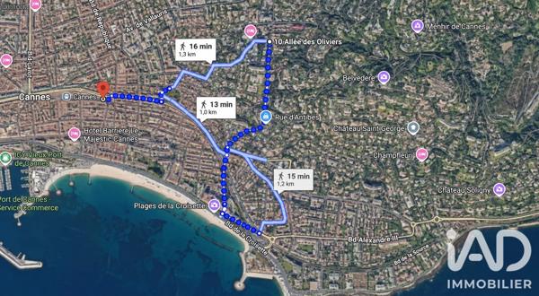 Appartement à vendre 3 pièces 56,8 m² Cannes
