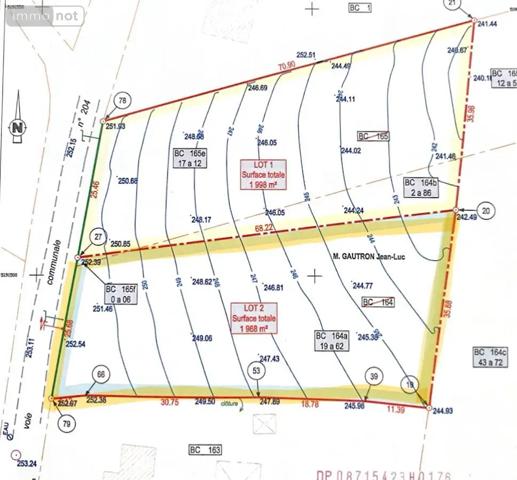 Achat - Terrain à bâtir Saint-Junien 87200 1968 m 2
