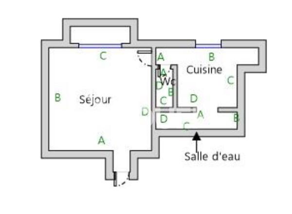 Appartement Versailles 1 pièce(s) 21 m2