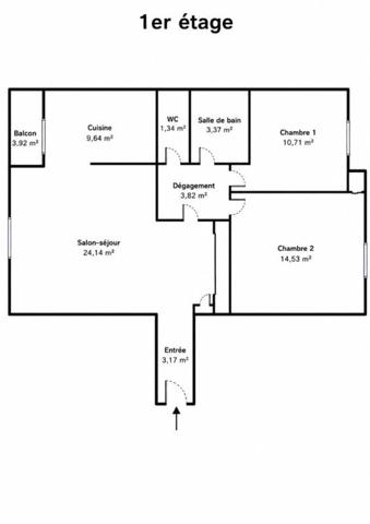 ANSE  TOUTES COMMODITES A PIED - 3 pièces 70 m2 avec garage et balcon