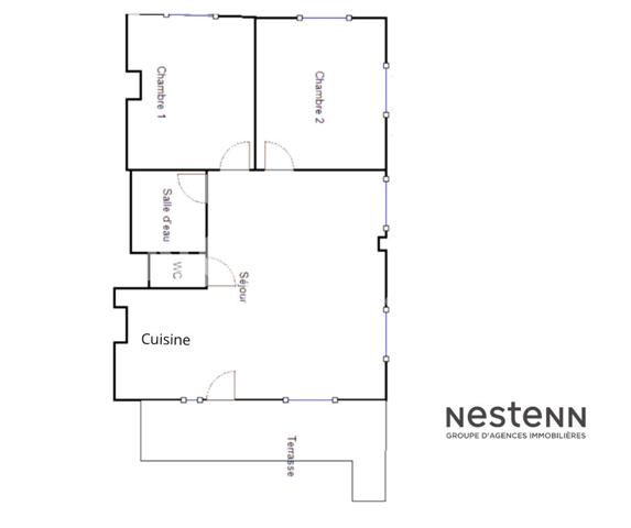 À VENDRE Charmant T3 de 58.33 m² lumineux avec terrasse plein sud dans petite copropriété.Parfait état!