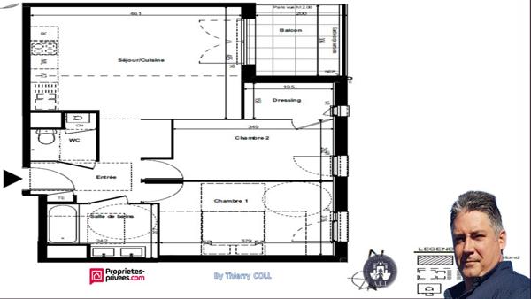 APPARTEMENT T3 RILLIEUX LA PAPE DE 60.74 m2 deuxième étage