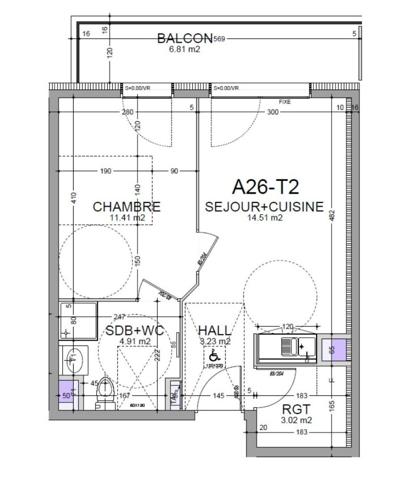 Appartement THONON LES BAINS 37.08 m²