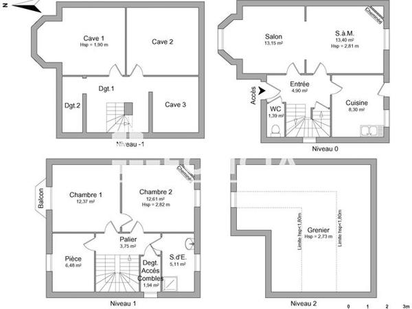 Location Maison 4 pièces 77.2 m² - 32 BIS RUE D'ETION Charleville Mezieres 08000
