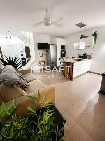 Appartement , 3  chambres rénové et meublé avec piscine