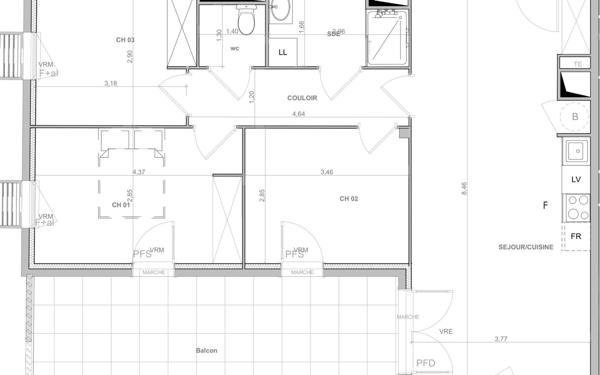 Appartement à vendre    4 pièces • 74,87 m2 Béziers