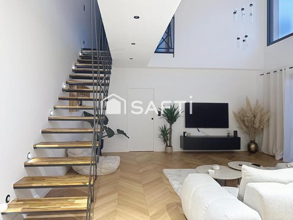 Maison contemporaine 4 chambres, une mezzanine, un cellier, un garage