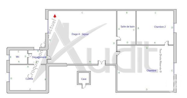 Appartement F3 à vendre  3 pièces - 48 m2 PARIS - 75017