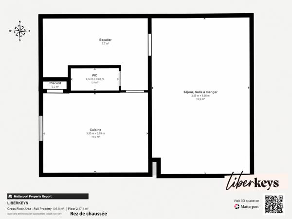 Bernes sur Oise - Maison 3 chambres - Sous-sol total - Jardin 468 m²