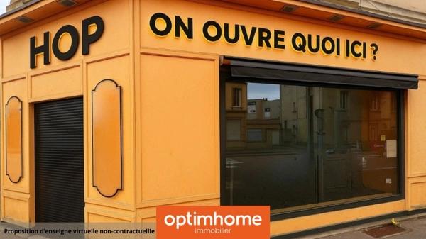 Local commercial libre – Épinal – 74 m² – Fort passage