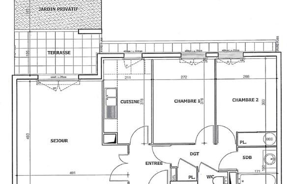Appartement à vendre    3 pièces • 61,63 m2 Châtillon