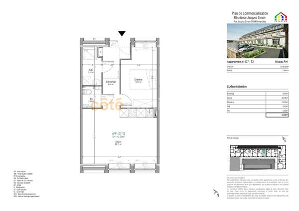 Vente Appartement42,3 m² - 2 Pièces - AVRANCHES (50300)