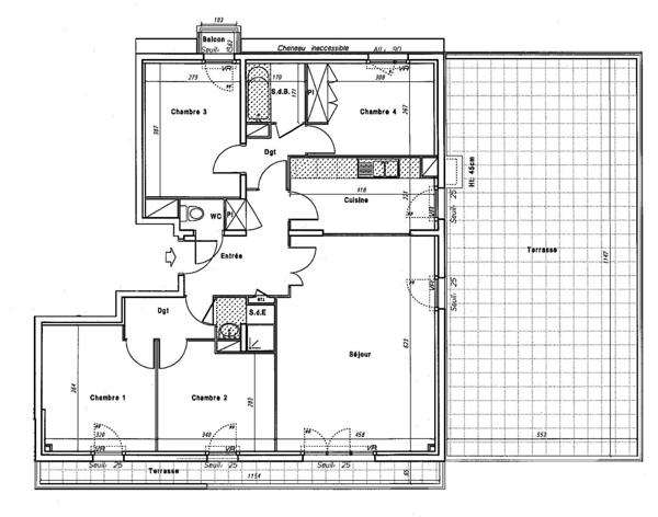 SUPERBE T5 98 M² AVEC TERRASSE GÉANTE DE 71 M² - GENNEVILLIERS , Gennevilliers
