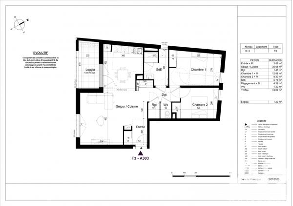 Appartement à vendre 3 pièces 74,02 m² La Rochelle
