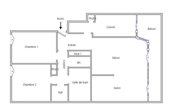 Rambouillet centre appartement 82 m² 2 chambres avec parking