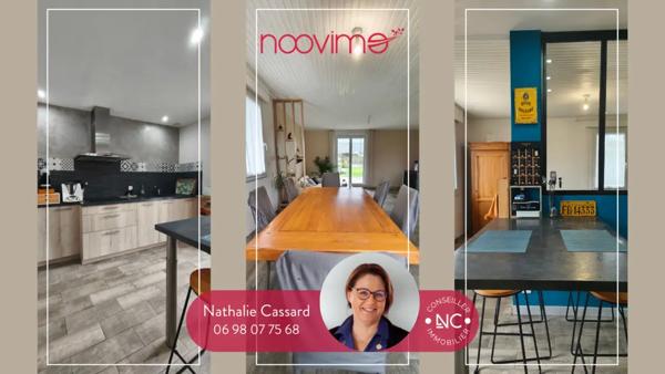 Maison de plain-pied de 104 m2 3 chambres et un bureau sur 5