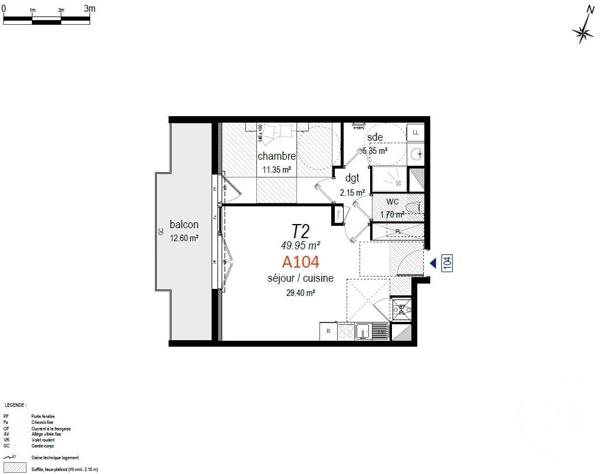 Appartement T2 à vendre  2 pièces - 49,95 m2 PLENEUF VAL ANDRE - 22