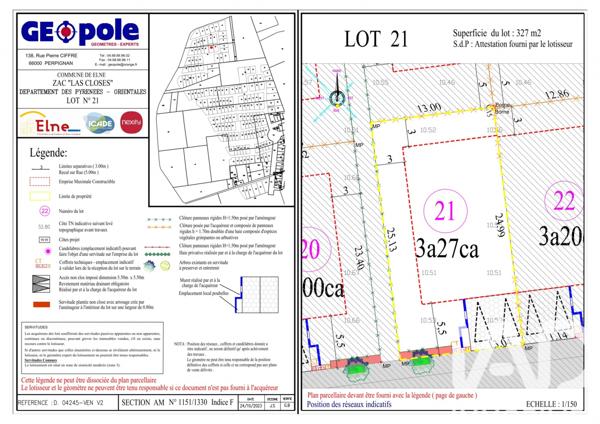Terrain à vendre 327 m² Elne