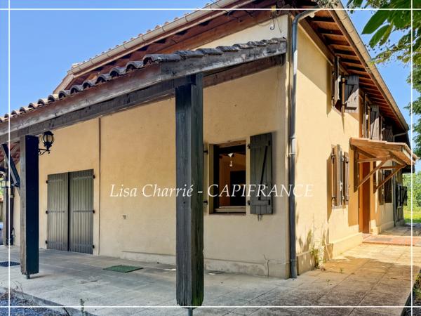 Maison en colombages à vendre 6 pièces proche de NOGARO (32) de 131 m2 habitables sur 18000 m2 de terrain